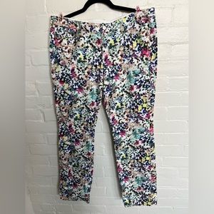 Ann Taylor Modern Fit Floral Denim Stretch Jeans - size 14